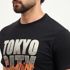 Men's Black Cotton Round Neck Classic T-Shirt, Black, small