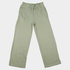 Girls Green Straight Fit Elastic Waist Pyjama, Light Green, small