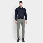 Men's Slim Fit Casual Trousers, Light Green, small image number null