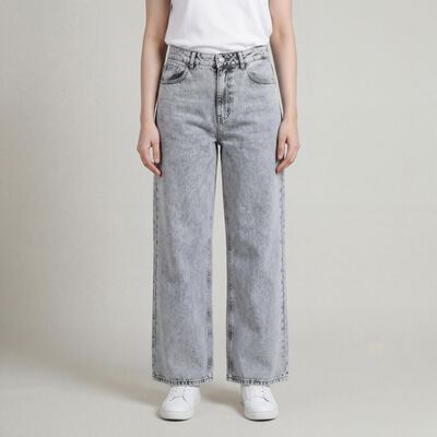 Women's Grey Slim Fit High-Rise Jeans