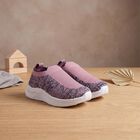 Girls' Purple Slip-On Casual Sneakers, Purple, small
