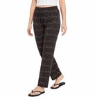 Women's Dark Grey Straight Fit Printed Pyjama, Dark Grey, small