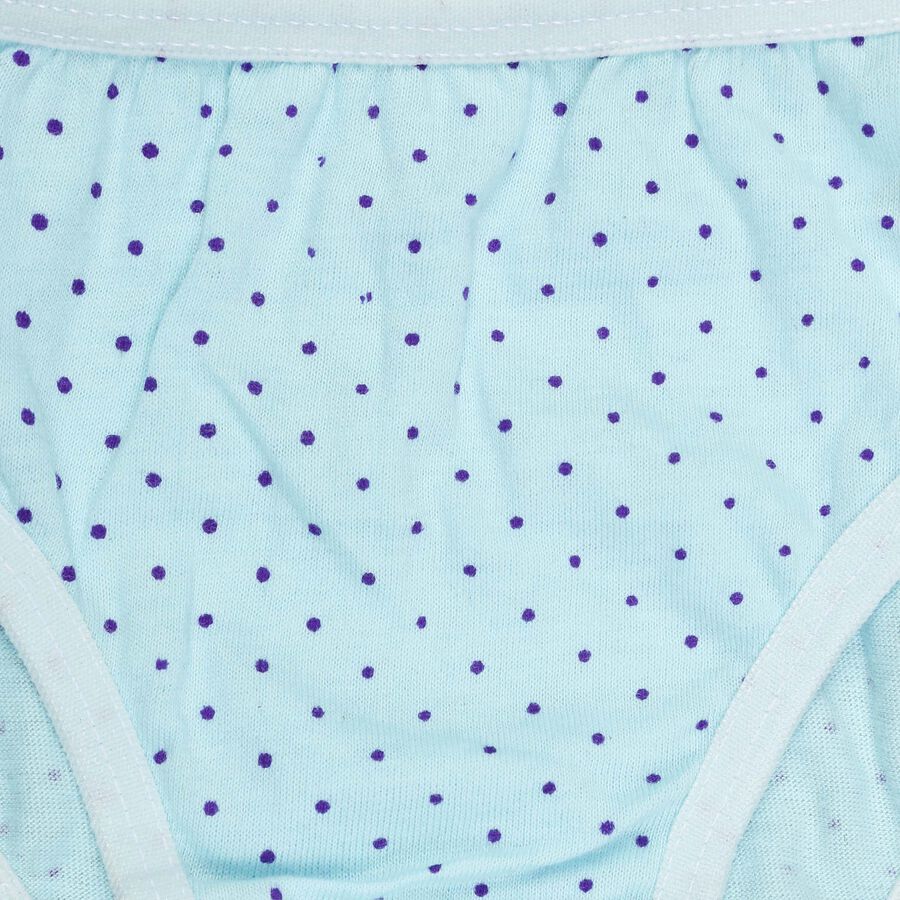 Girls Cotton Printed Panty, Light Blue, large image number null