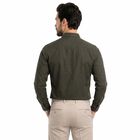 Men's Dark Green Formal Shirt, Dark Green, small