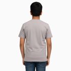 Boys Light Grey Round Neck Casual Half Sleeve T-Shirt, हल्का ग्रे, small image number null