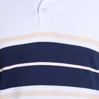 Men's100% Cotton Collared Half Sleeves T-Shirt, Light Blue, small image number null