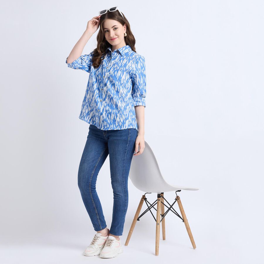Ladies' Shirt , गहरा नीला, large image number null