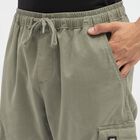Men's Muted Sage Green Slim Fit Cargo Joggers, Light Green, small image number null