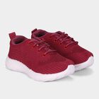 Girls' Pink Lace-Up Sneakers, Pink, small