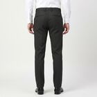 Men's Black Slim Fit Textured Chino Trousers, काला, small