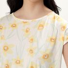 Women's White Round Neck Casual Nighty, White, small image number null