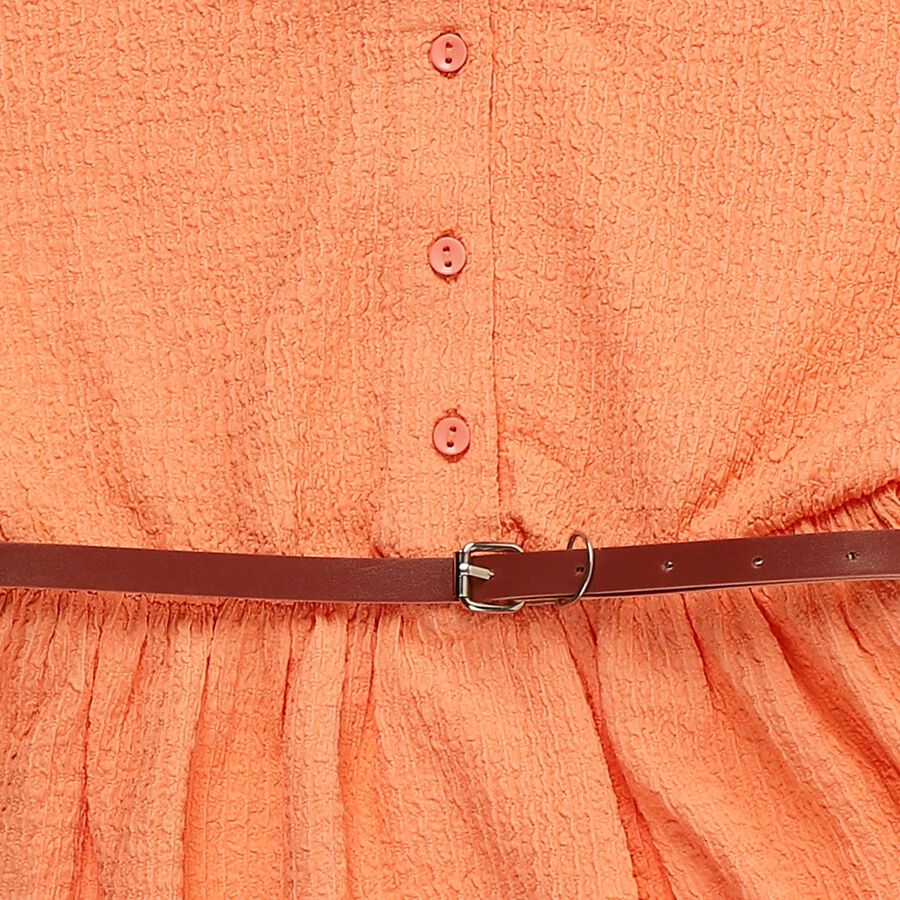 Girls' Dress, पीच, large