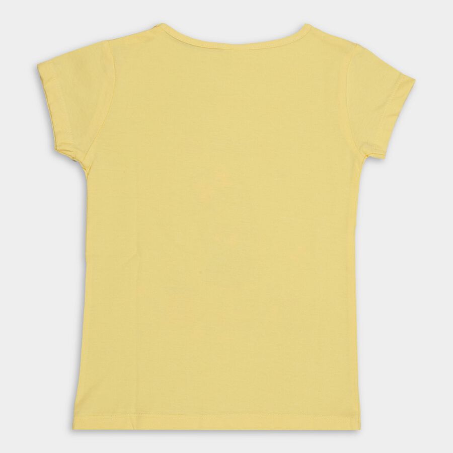 Girls' 100% Cotton T-Shirt , पीला, large image number null