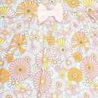 Girls Cotton Frock, Off White, small image number null