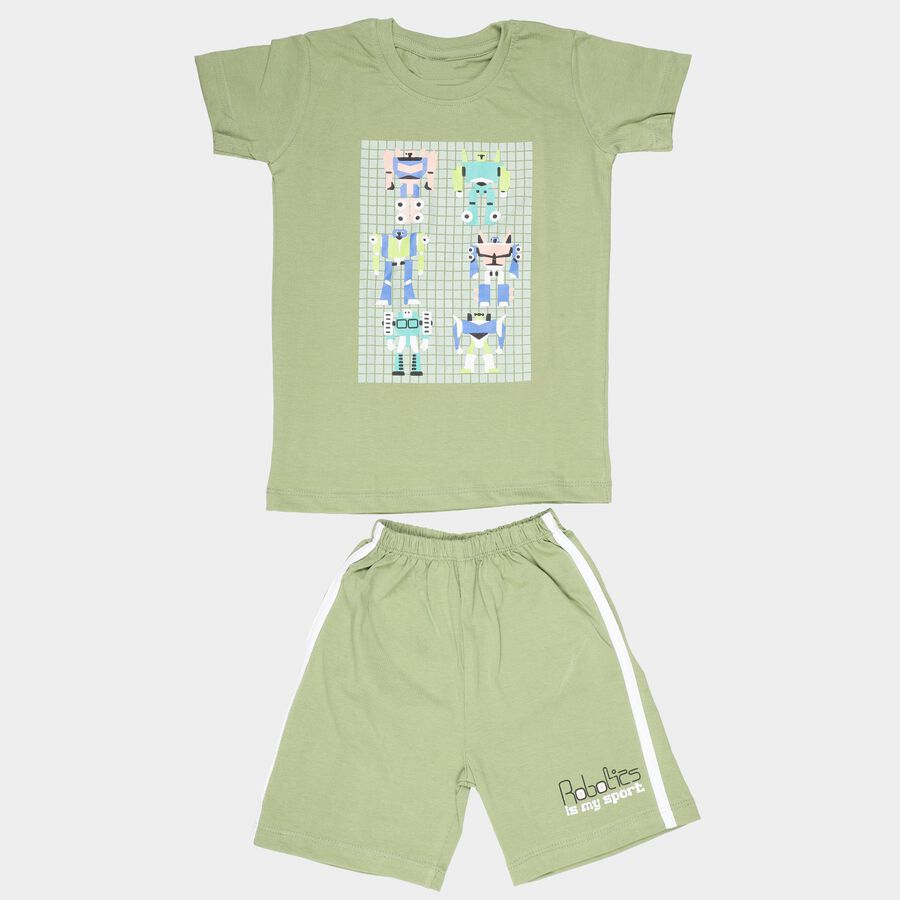 Boys' Knit Baba Suit, Light Green, large