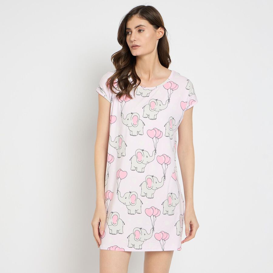 Ladies' Nighty , Light Pink, large image number null