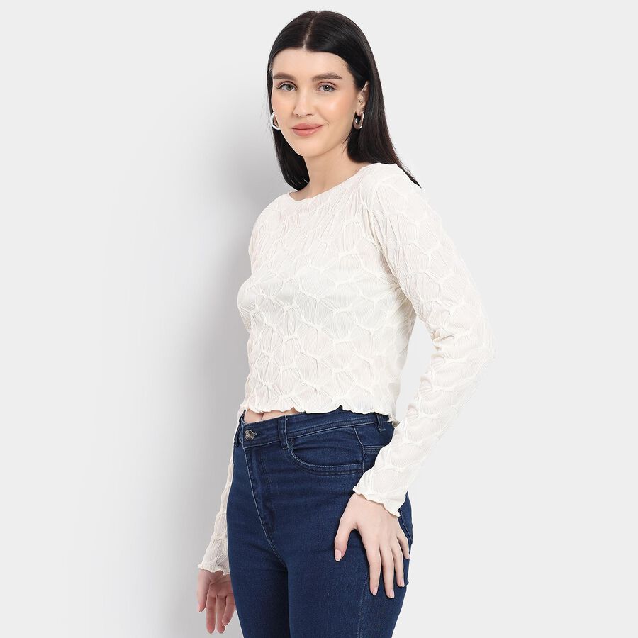 Ladies'  Crop  Top, Off White, large image number null