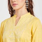 Embroidered Kurta, Yellow, small image number null