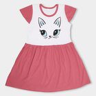 Girls' 100% Cotton Frock, Pink, small image number null