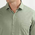 Men's 100% Cotton Formal Shirt, Light Green, small image number null