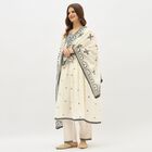 Women's White Cotton Embroidered Ethnic Set, ऑफ व्हाइट, small image number null