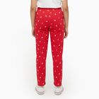 Girls' Bright Red Butterfly Printed Cotton Blend Pyjama, रानी (फ्यूशिया), small image number null