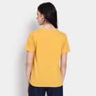 Ladies' Round Neck T-Shirt, मस्टर्ड, small