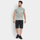 Men's Black Regular Fit Printed Jamaican, Black, small