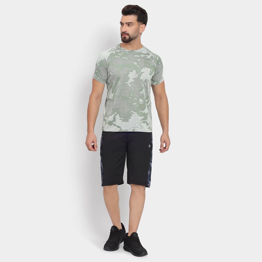 Men's Black Regular Fit Printed Jamaican, Black, large