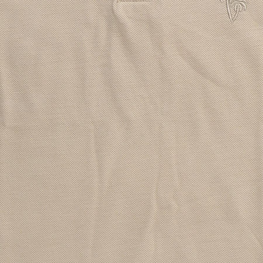 Boys' Beige Round Neck Casual T-Shirt, गहरा पीला, large