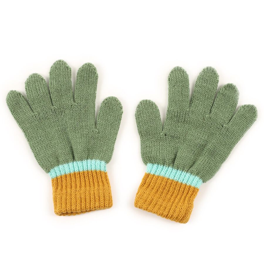 Boys' Gloves, हल्का हरा, large image number null