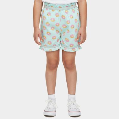 Girls' Light Green Regular Fit Basic Bloomers