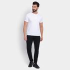 Men's Henley Half Sleeves T-Shirt , White, small image number null