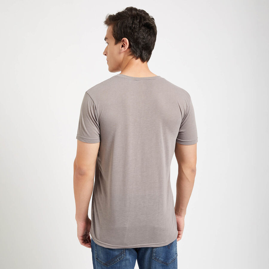 Round Neck T- Shirt, गहरा ग्रे, large image number null