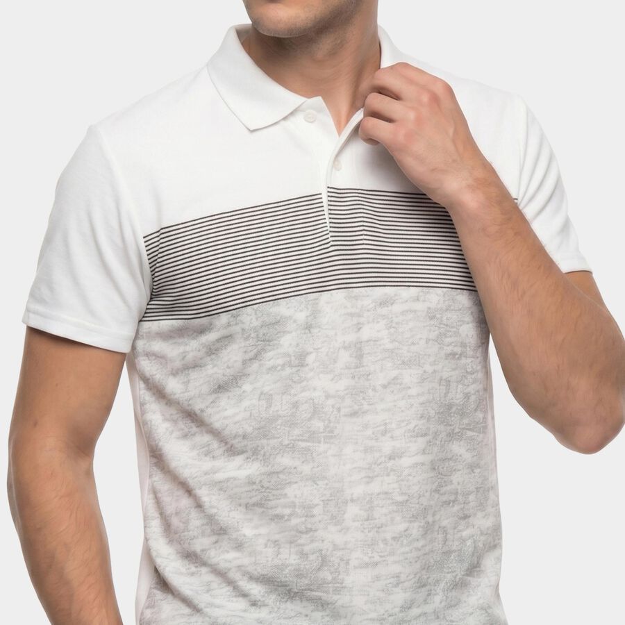 Men's White Round Neck Regular Drifit T-Shirt, सफ़ेद, large