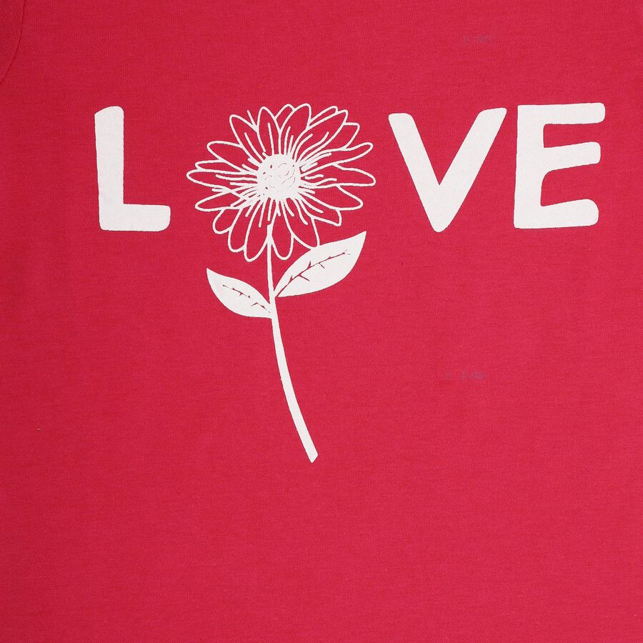 Girls' T-Shirt , रानी (फ्यूशिया), large image number null