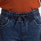 Boys Blue Straight Fit Washed Jeans, Mid Blue, small
