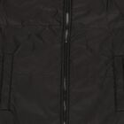 Boys Jet Black High Neck Casual Jacket, काला, small image number null