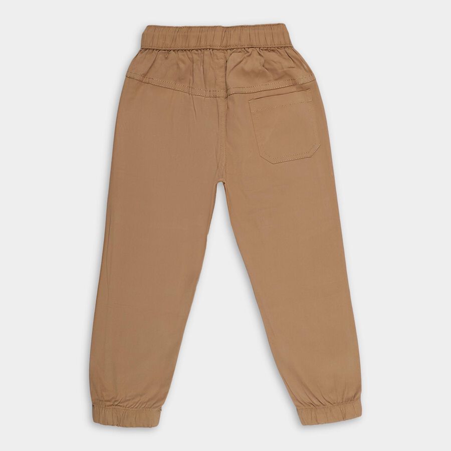 Boys' Light Camel Regular Fit Cargo Trousers, खाकी, large image number null