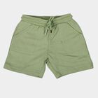 Boys' Green Cotton Blend Regular Fit Bermuda Shorts, हल्का हरा, small