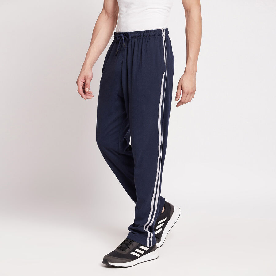 Solid Track Pants, Navy Blue, large image number null