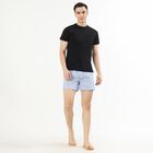 Men's Light Sky Blue Regular Fit Striped Boxers, Light Blue, small image number null