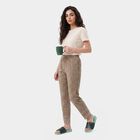 Women's Beige Straight Fit Heart Pyjama, गहरा पीला, small