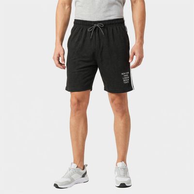 Men's Charcoal Regular Fit Athletic Bermuda Shorts