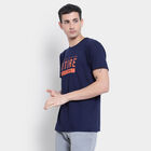 Round Neck T- Shirt, नेवी ब्लू, small image number null