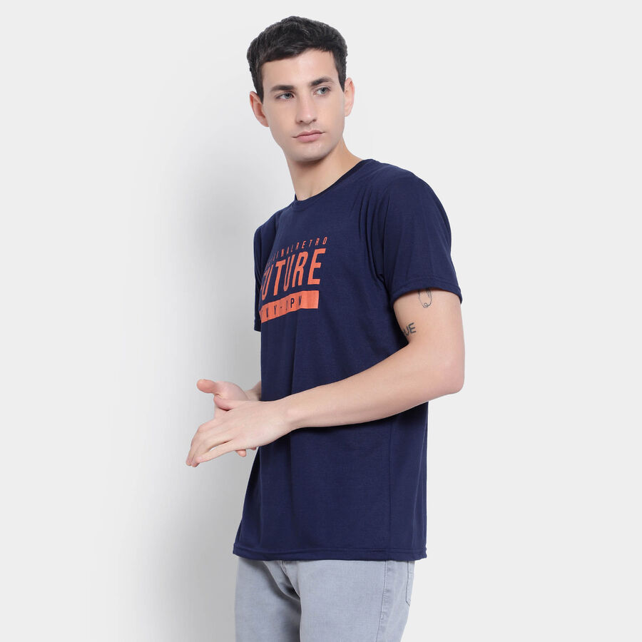 Round Neck T- Shirt, नेवी ब्लू, large image number null