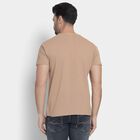 Men's Round Neck Half Sleeves T-Shirt , Beige, small image number null
