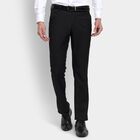 Men's Slim Fit Formal Trousers, Black, small image number null