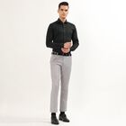 Men's Deep Charcoal Black Classic Formal Shirt, गहरा हरा, small image number null