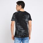 Men's 100% Cotton Round Neck Half Sleeves T-Shirt , काला, small